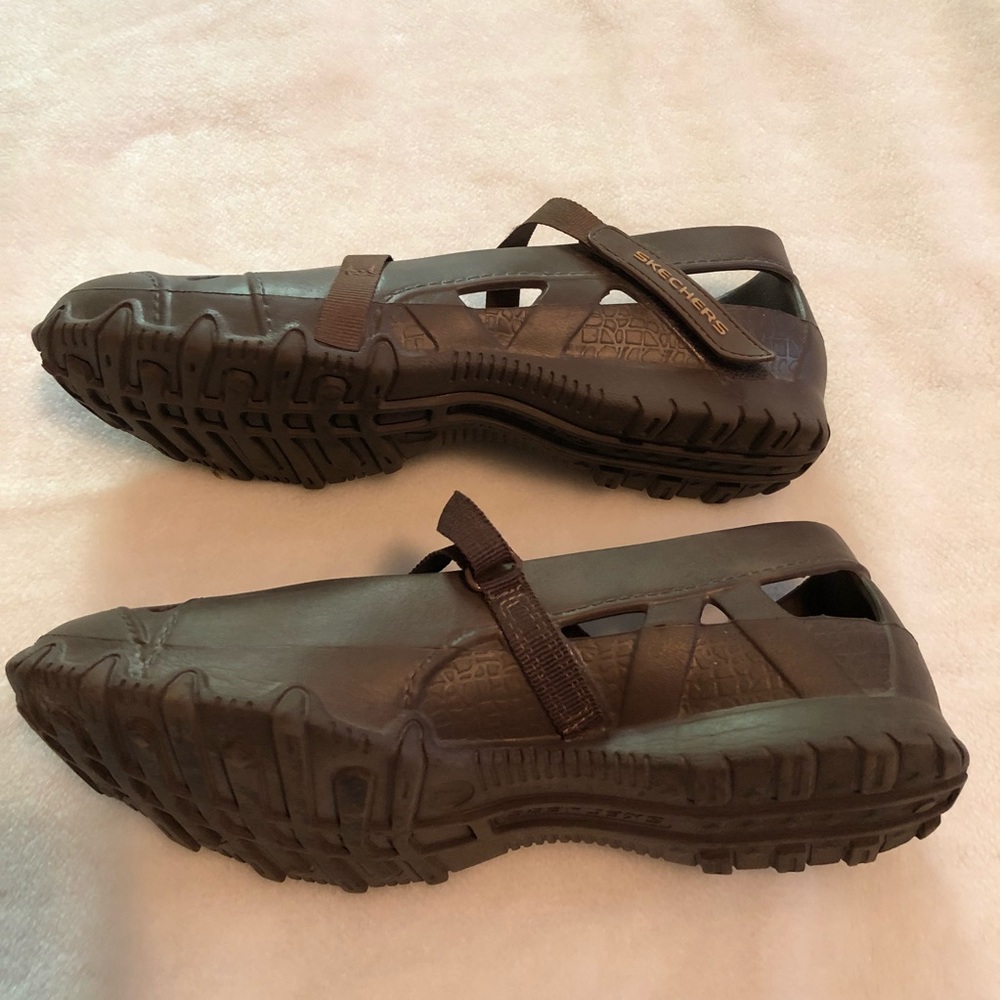Gold/brown rubber Skechers - Picture 5 of 8